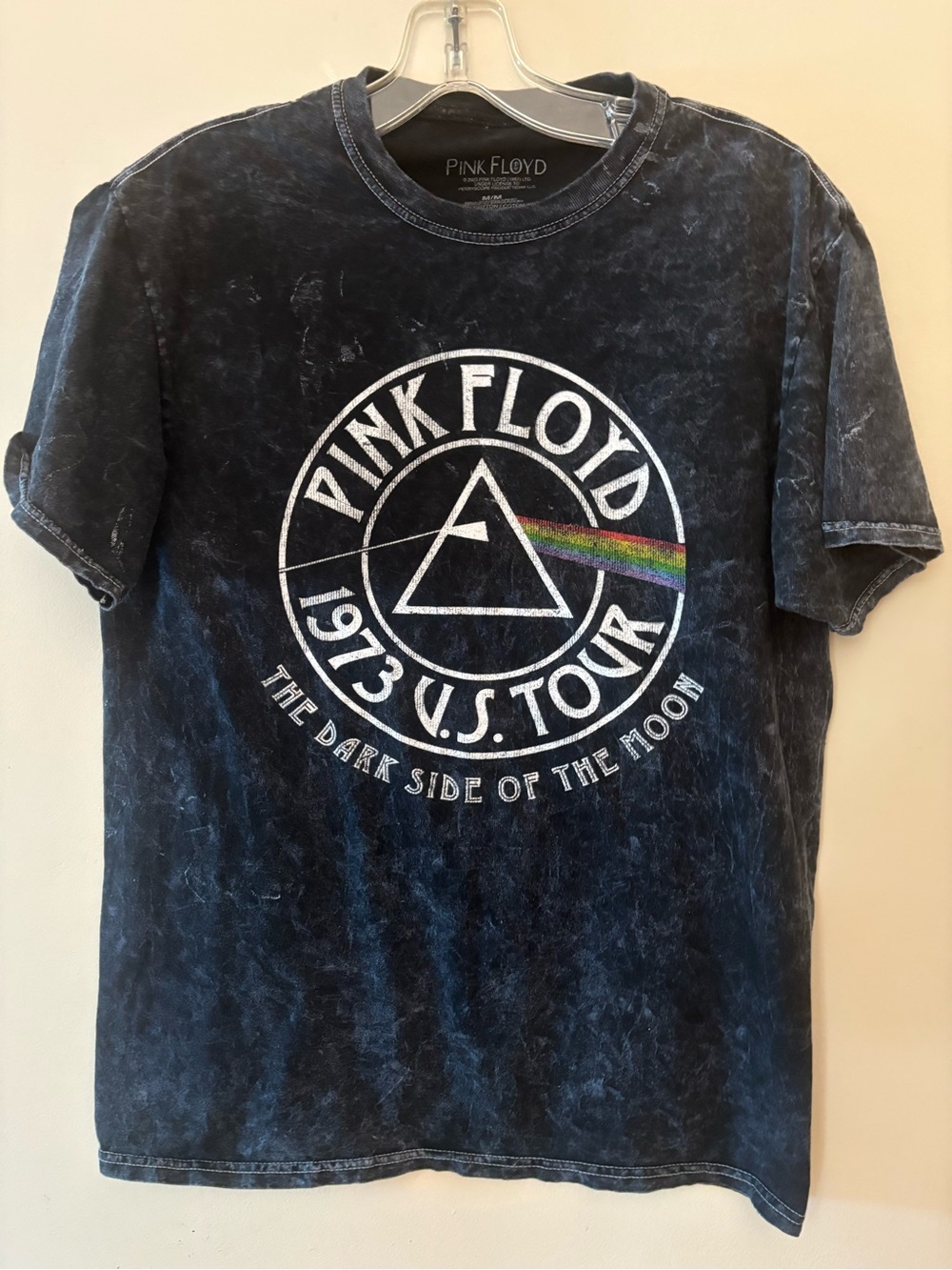 Pink Floyd Black Band Tee, dark side of the moon tour, Sz M.